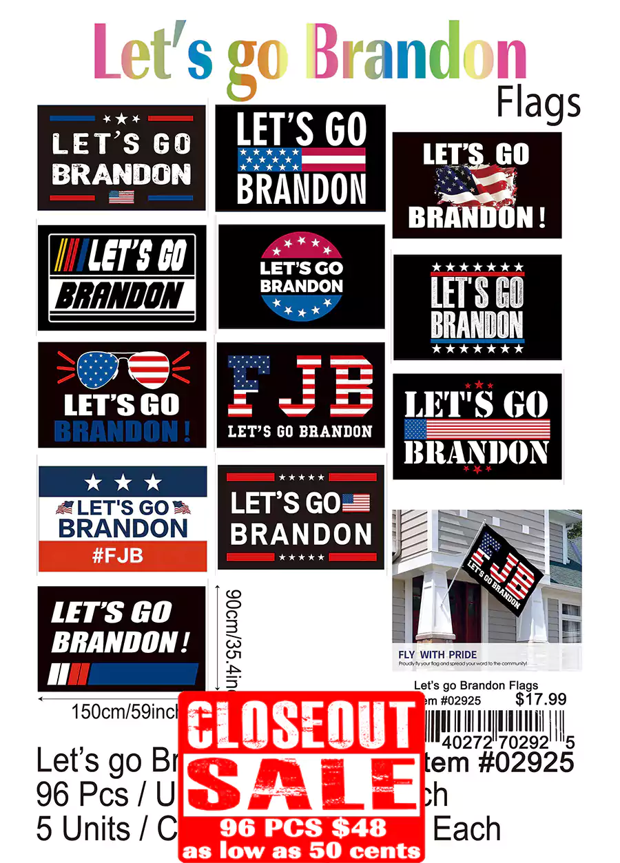 Lets Go Brandon Flags - Closeout 144 Pcs.